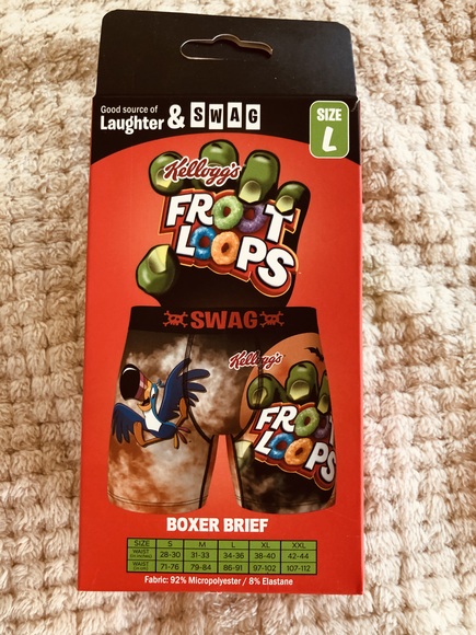 Kellogg‘s Fruit Loops Boxer Brief Shorts Men‘s L NEW - Picture 4 of 5